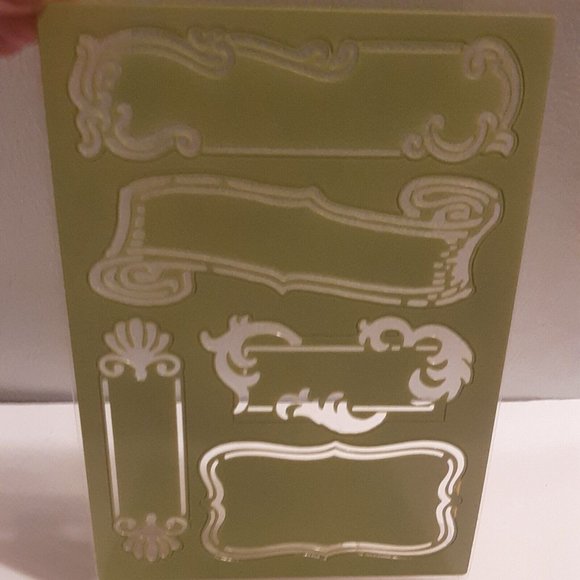 Cuttlebug Fanciful Labels Embossing Folder 5 Variations - Picture 11 of 11
